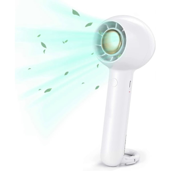 Bærbar Håndholdt Ventilator, Mini Ventilator med USB Genopladeligt Batteri, 2 Hastigheder Personlig Bordventilator