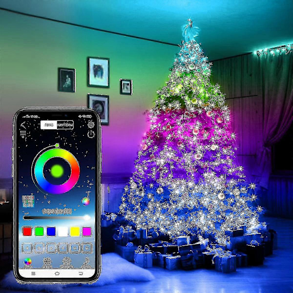 10m/20m USB Juletre LED Lyslenke med Smart Bluetooth App Fjernkontroll Hjem Dekor Eventyr Garland