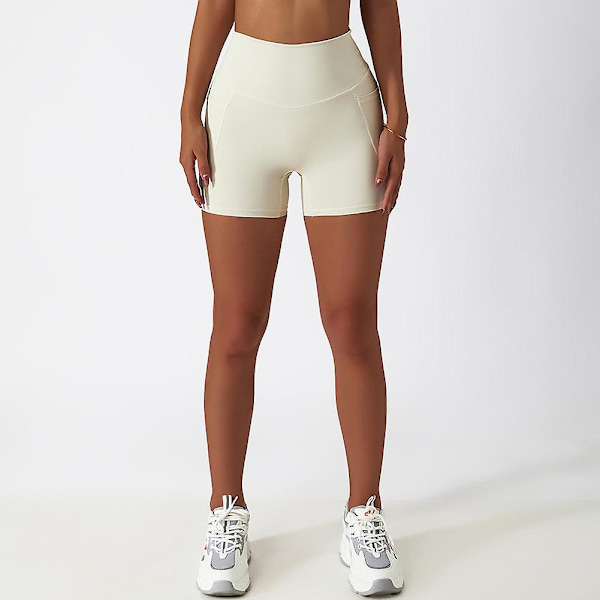 Sommar issilkesshorts som andas sportbyxor med hög midja Klein Blue M