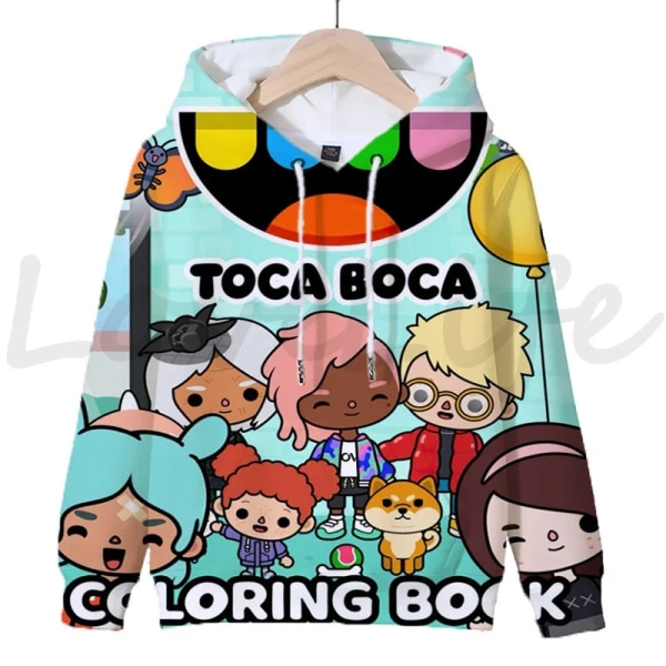 Toca Life World Luvtröjor för pojkar Flickor Långärmade tröjor Barn Sportkläder Barn Tecknade tröjor Hösttröjor Sudadera 30 kids-160(14T)
