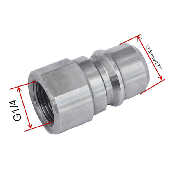 G 1/4 G3/8 Høytrykksspyler Adapter Hurtigkobling Fittings Slangeadapter Høytrykksspyler Hurtigkoblingssett Holdbart