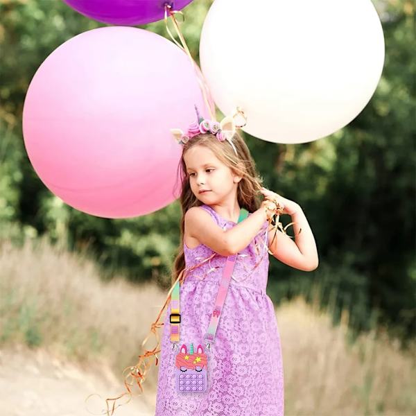 Populär axelväska för tjejer Fingertopsleksak Unicorn Bag Toy purple