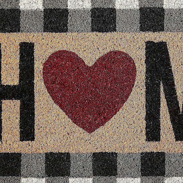 Luonnollinen kookoskuitumatto, Ruutumatto, Home Heart, 18X30