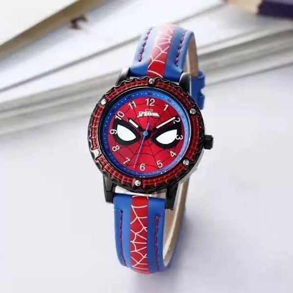 Blå Spider-Man Simulator Klocka för Barn