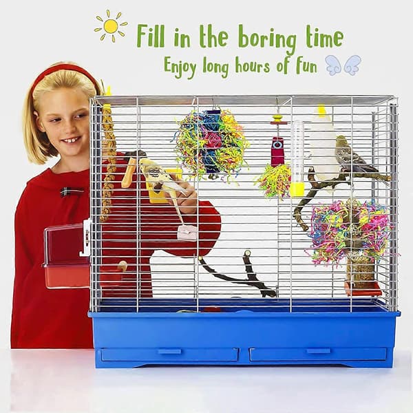 Fugle Legetøj Papegøje Makulator Legetøj Makuleret Foderophængningsbur Legetøj til Conure Papegøjer (3 Pak)