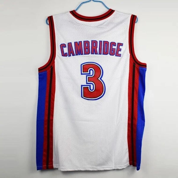Vit Röd Calvin Cambridge Jersey 3# Like Mike Knights Jersey S