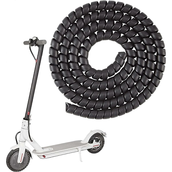 (musta) Skootterin spiraalijohto Xiaomi m365 / Pro Ninebot -skootterin jarrujohdolle, myrkytön, palonestoaine, kulutusta kestävä