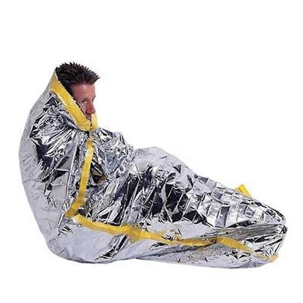 Førstehjælpstæppe, Mylar Udendørs Overlevelsestæppe til Camping, Vandring, Udendørs Overlevelse