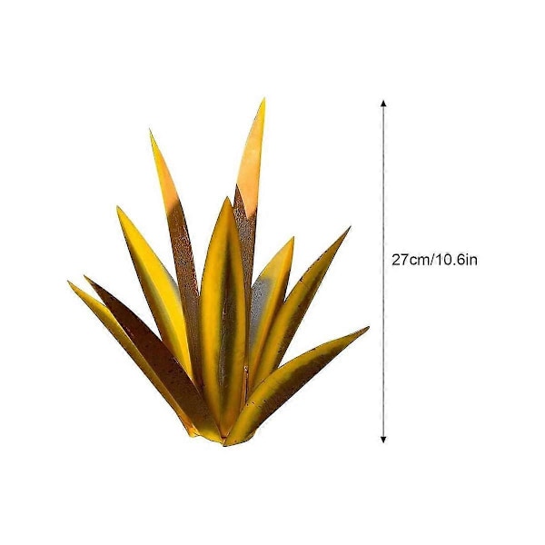 Rustikk Skulptur, DIY Jern Agave Planter Utendørs Hage Estetiske Skilt Terrasse Figurer Hage 27cm