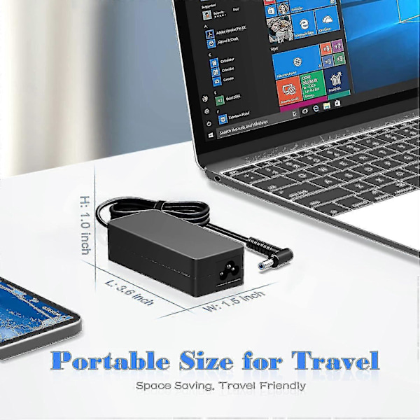 65W 19.5V 3.33A AC Adapter för HP Pavilion X360 11 13 15, Zbook 14u G4 G5 15u 15 G3, 15-f111dx 15-f211wm 15-f233wm 15-f278nr 15-r052nr 15-r132wm Ström