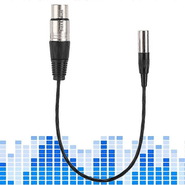 Mini XLR 3-pin hann til XLR 3-pin hunn aluminiumsfolie skjermet kobbertråd lydkabel