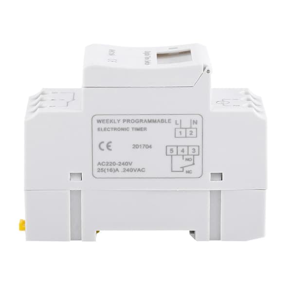 LCD Display Ukentlig Programmerbar Elektronisk Relé Timer 16 PÅ og AV Timer (AC220V)