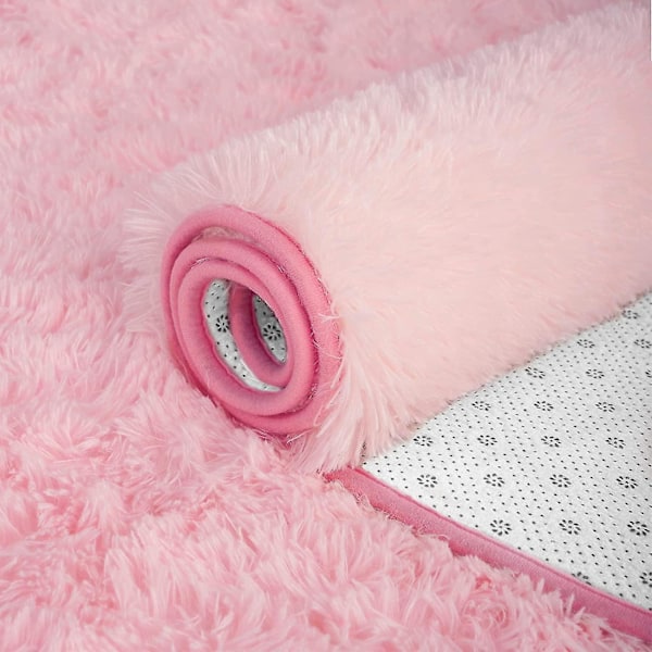 Tflycq Oval Fluffy Matta Mattor, Modern Plysch Shaggy Area Matta För Barn Sovrum Extra bekväm Söt Nursery Matta Sängmatta För Pojkar Flickor Heminredning