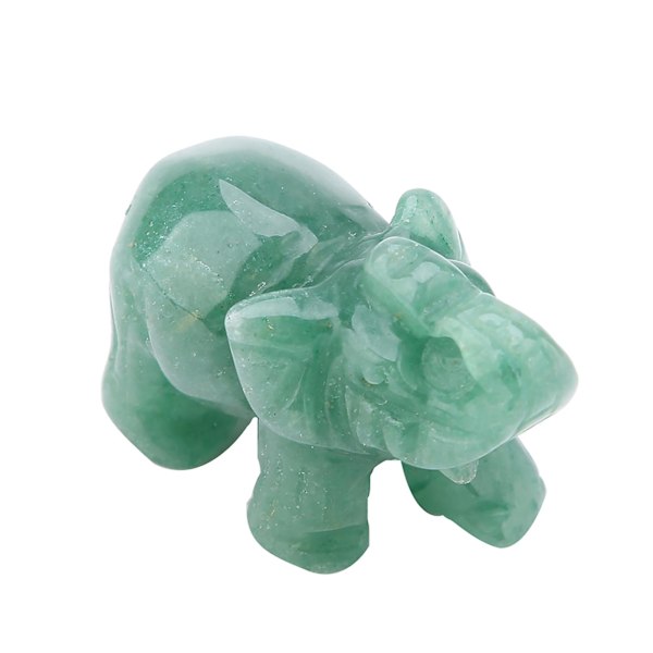 5 cm Luonnon Jade Kaiverrettu Elefantti Kristallihahmo Kodin Sisustus Esine (#03)