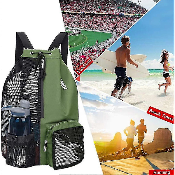Simväska Mesh Dragsko Ryggsäck, Vattensport Simväskor Ryggsäck, Torr Våt Separation Simväska, Simväska, Portabel Dragsko Ryggsäck Vattenp