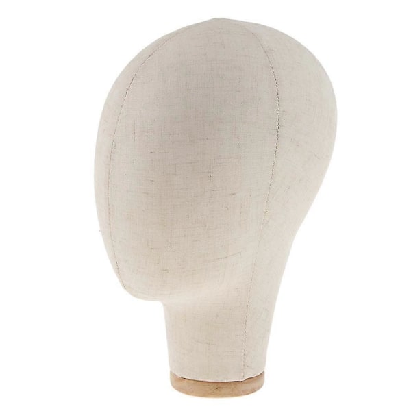 2 st Väggmonterad Mannekänghuvud Peruk Tillverkning Hatt Display Manikin m/ Stöd Beige
