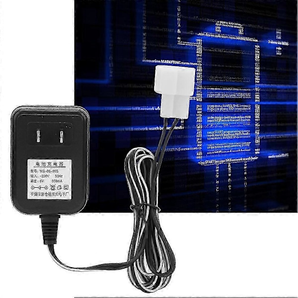 6V 500mA Væglader AC Adapter Batterioplader til Børne Elbil Legetøj hwy