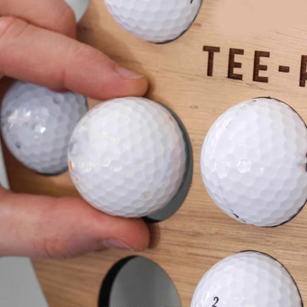 Golfkollektion Vägghängande Hållare Visningsställ Trä Golfboll Väggförvaringsställ Golftillbehör för Sovrum Kontor Hem