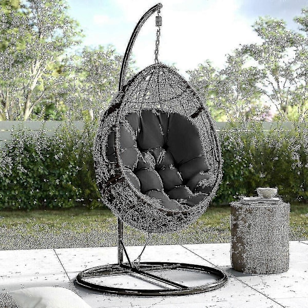 Hengende Egg Swing Hammock Stol Sete Tykk Pute Puteputer for Hage Innendørs (inkluderer kun setepute)