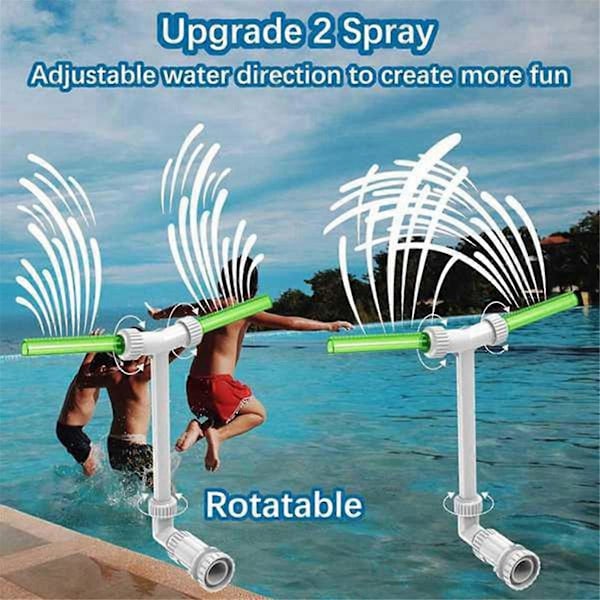 Simbassäng Fontän Ställ Damm Vattenfall Fontän Fluorescerande Justerbar Pool Dekoration Kylning
