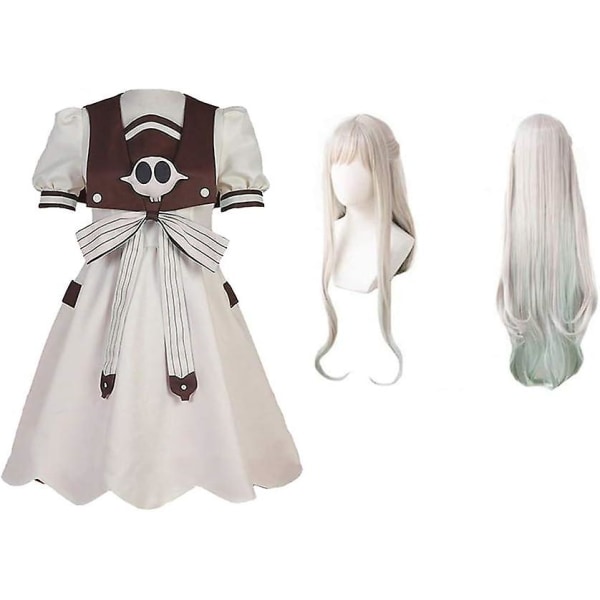 Nene Yashiro Hanako Kun Cosplay Kostym, Anime Toalett bunden Hanako Kun Skoluniform Halloween Cosplay Outfit Peruk L