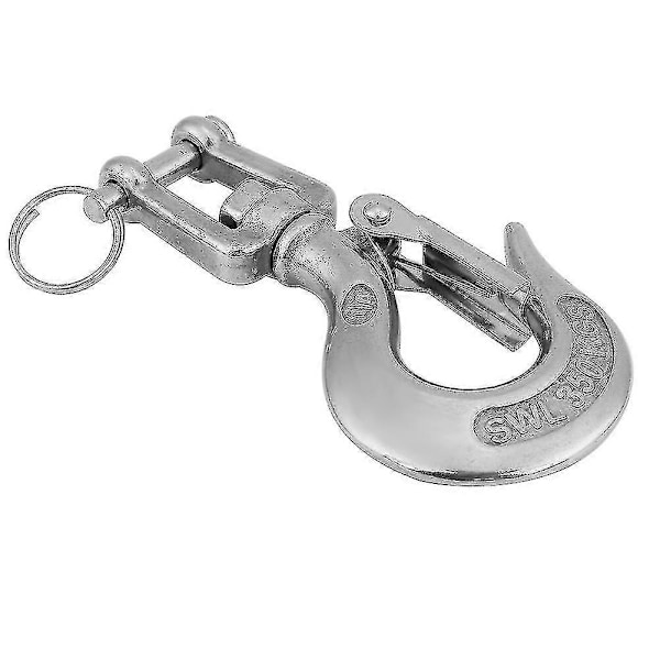 Svingbar øyekrok, Clevis løftekrok, Svingbar øyesnap, Rustfritt stål svingbar øyesnap, Rustfritt stål svingbar øyekrok 1 stk - sølv