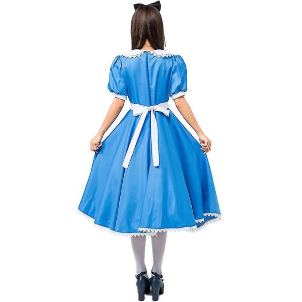 Snabb leverans Alice Cosplay Anime Maid Costume exporterad till Japan Underkod Blue Maid Costume Halloween kostym L