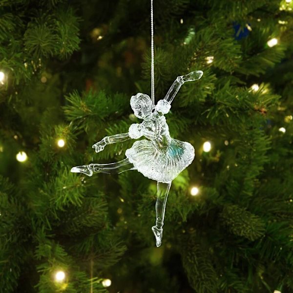 Julgran Transparent Snöflinga Hängande Dekoration Akrylhänge 2023 Juldekoration Hem Navidad Present Nyår 2024 6