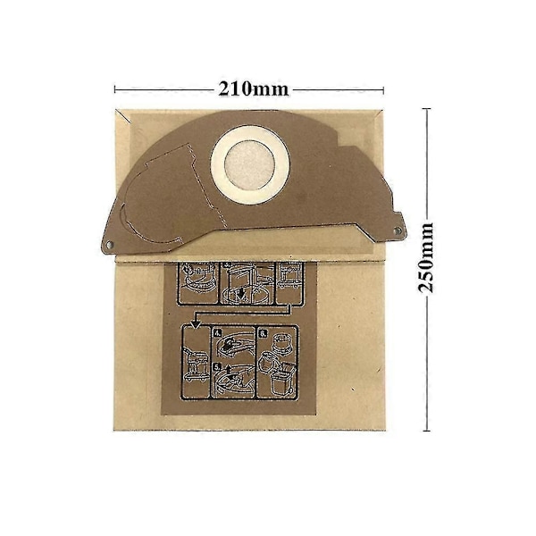 Reservedeler for Wd2.250 Wd2250 A2004 A2054 Mv2 robotstøvsuger - HEPA-støvsugerposer