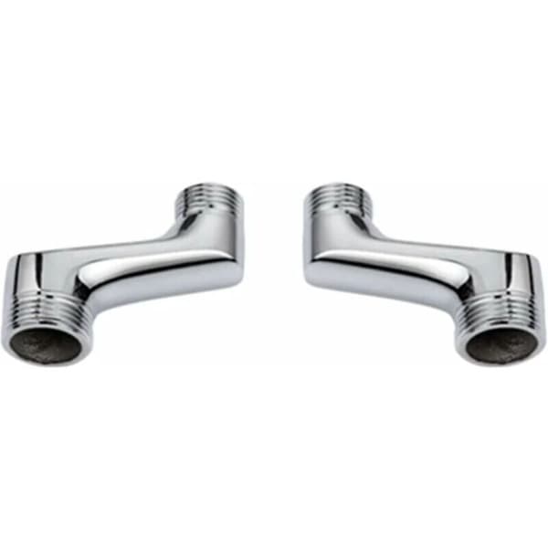 Excentrisk fitting til bade- og bruserblander. Messing albuefitting. Justerbar svingarm. Excentrisk fitting 1/2\" til 3/4\". Excentrisk toiletfitting.