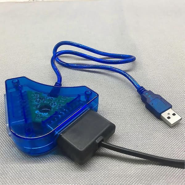 for PS2 til PC-konverter Plug and Play 1 PC Datamaskin til 2 for PS2 Adapter Konverterkabel for WIN98 XP 7 8