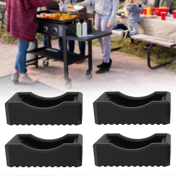 4 stk. Nivelleringsshims for Grillplate, Bærbare, Hindrer Glidning, Nivelleringsføtter for Møbler