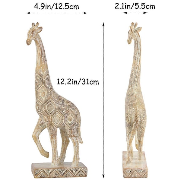 Boho Giraffer Statuer Moderne Kunst Skulptur Boligindretning Ornamenter til Soveværelse, Kontor Stue, De