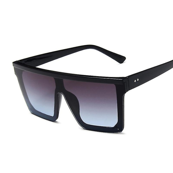 Ny stil svart fyrkantig solglasögon stor ram mode retro