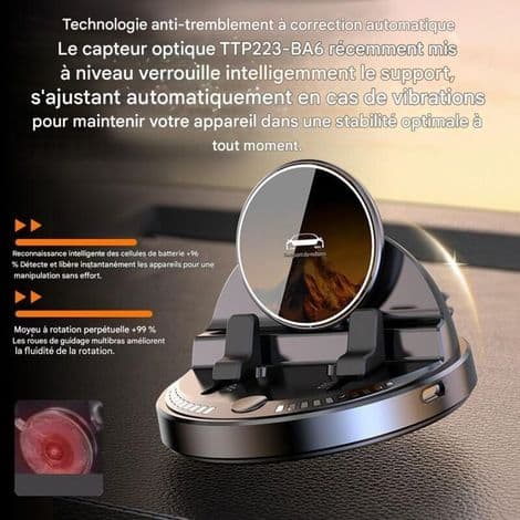 Biltelefonholder med smart sensor og 360° rotation