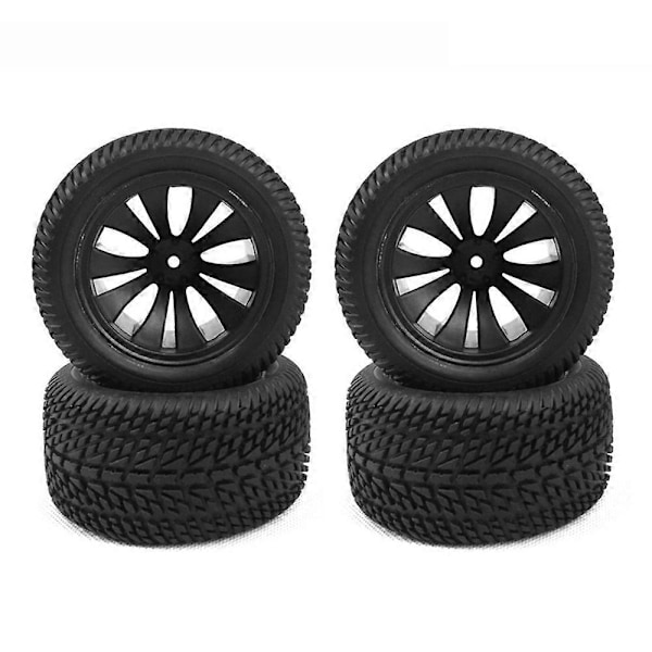 4 stk. 90 mm gummidæk hjul til 144001 124019 12428 104001 16889 SG1601 RC bil opgraderingsdele