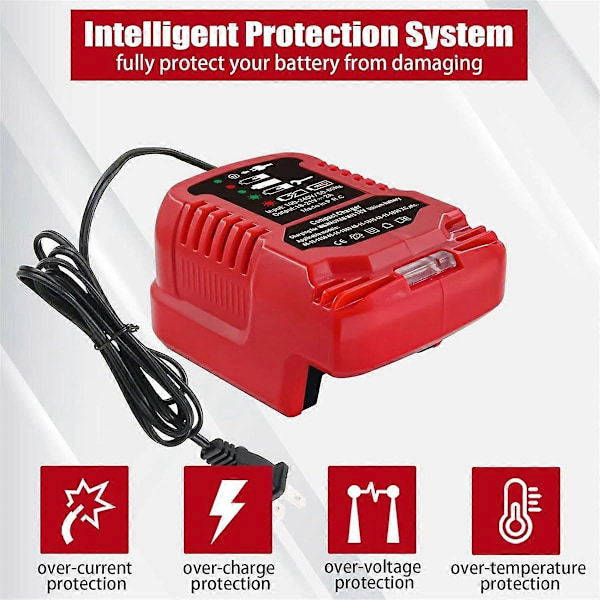 Erstatnings Mini Oplader til Milwaukee M18 18V Batteri 1/4 Størrelse af For-Original til 48-11-1850 48-11-1840 48-11-1815 EU Stik