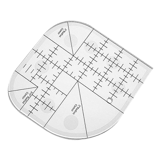 Böjd Hörnlinsjal för Quilting, Sömnad Patchwork | Rundade Sömnadsmallar, Patchworkverktyg för Sytillbehör, Hem, Kontor