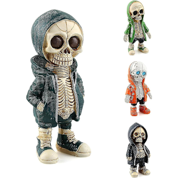 Seje Skelet Figurer, Mini Resin Figurer, Miniature Skelet Skulptur Resin, Gotisk Resin Memo
