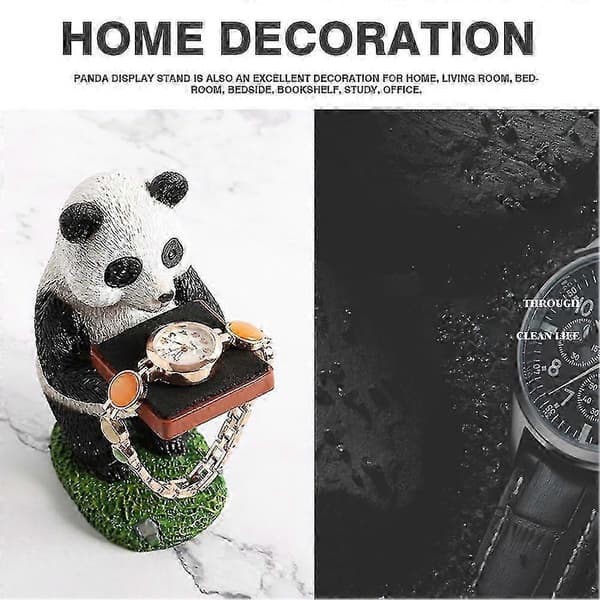 Heminredning Figurin Klockställ Sovrum Kontor Söt Panda Present Display Rack