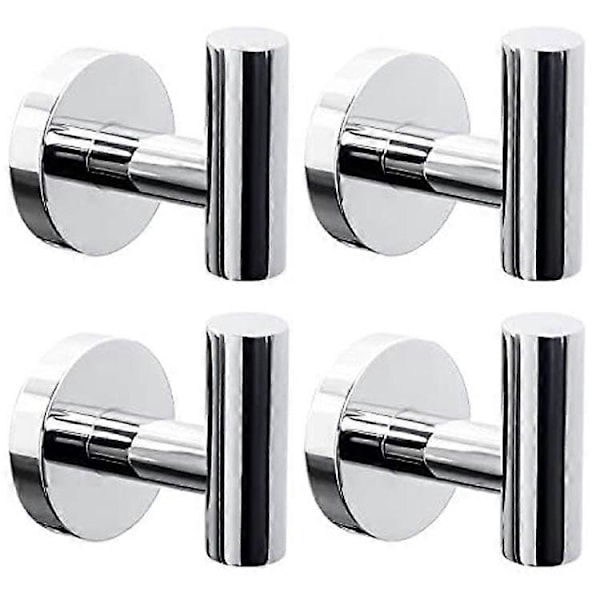 4 stk. Håndklekrok, Badehåndklekrok Veggkrok, Kleskrok (blank)