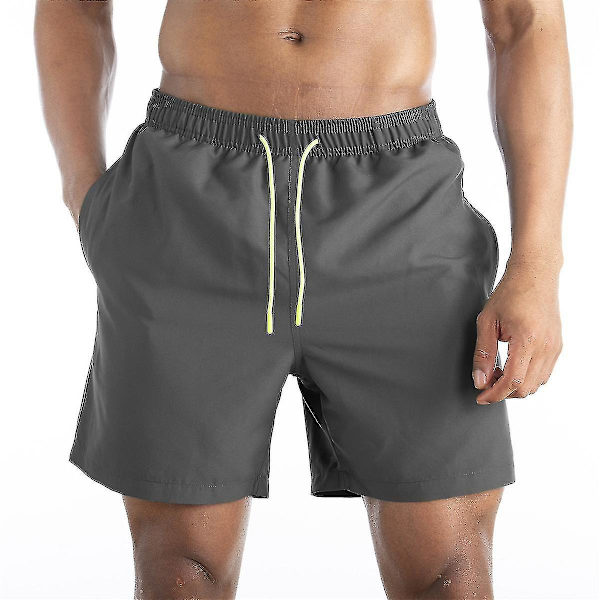 Snabbtorka badshorts för män i enfärgade lösa badshorts style 2 4XL