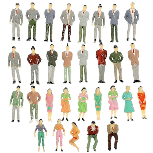 30 st Miniatyr Människor Figurer Små Människofigurer Minifigurer Miniatyrfigurer