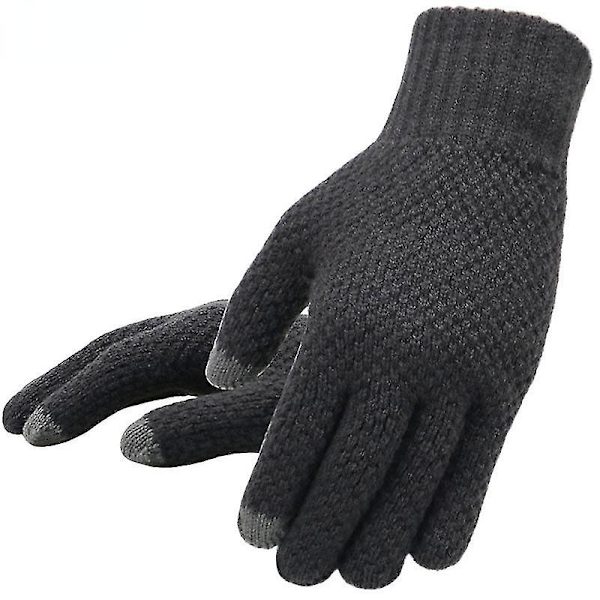 Vinter män stickade handskar pekskärm hög kvalitet hanvante Tjocka varm Style2