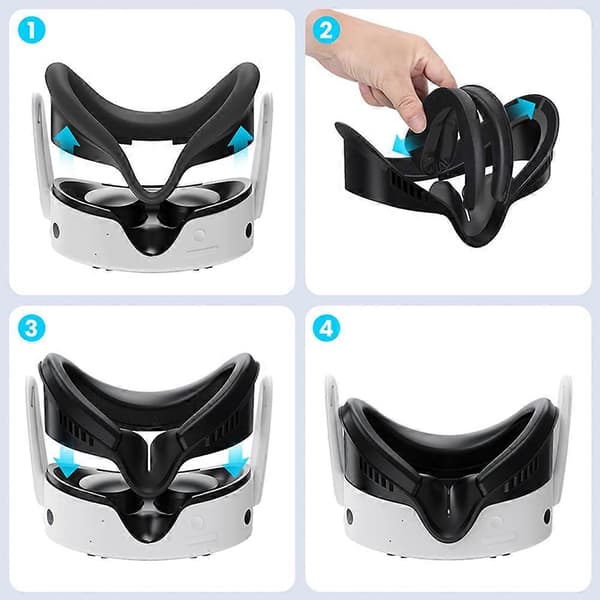 För Meta Quest 3S Skumkudde, Ersättnings Anti-läckage Ljus Näsdyna Ansiktsskydd Quest 3S VR-spel