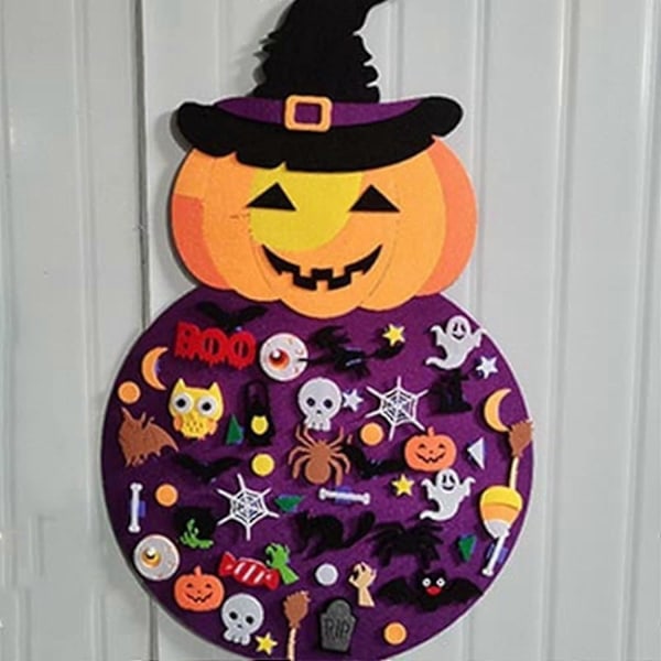 DIY Halloween Kurpitsa Noita Ripustuskoriste - Liimattavat Koristeet
