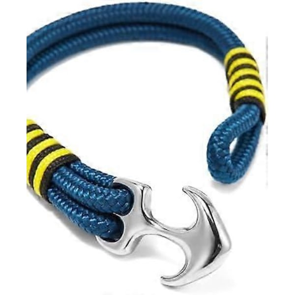 Armbånd til mænd, håndlavet nautisk rebarmbånd med rustfrit stållås, manchetarmbånd til kæreste, bedste gave til far