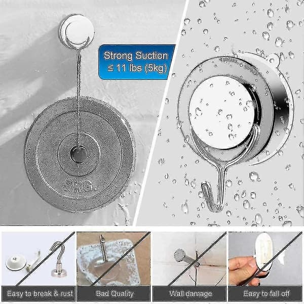 Sugproppskrok för badrum Toalettkit Handdukskrok Er