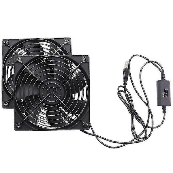 120mm 5V USB-drevet PC-routerblæsere med hastighedsregulator Høj luftstrøm Køleblæser til routertilstand
