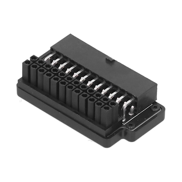 För ATX 24 Pin 90 Adapter Hona till Hane Rätvinklig LED Desktop PC Strömförsörjning ABS Topplock